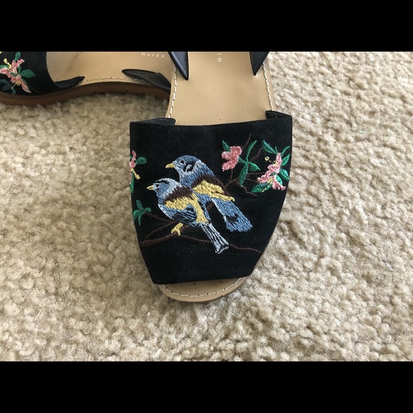 Charles & Keith Embroidered Peep-Toe Flat - Picture 4 of 4